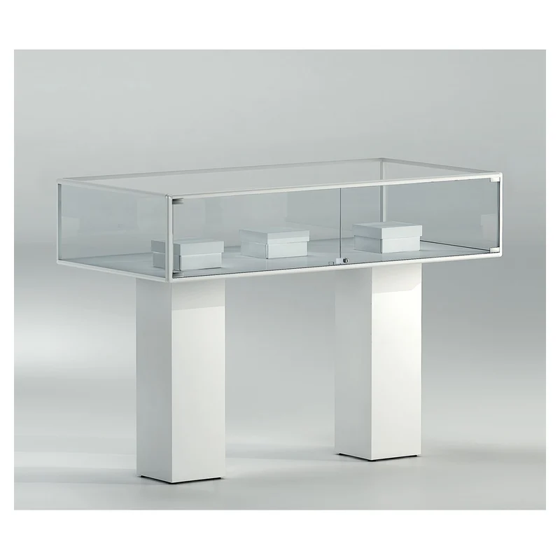 Casa Padrino Luxus Präsentationsvitrine 159 x 78 cm H. 106 cm - Ladeneinrichtung - Boutique Möbel - Made in Italy