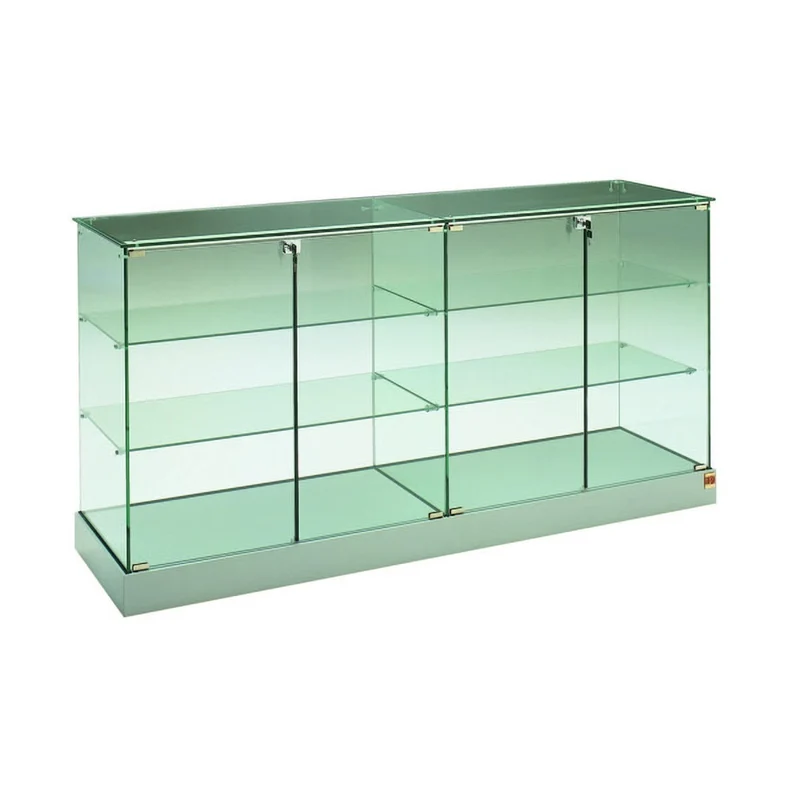 Casa Padrino Luxus Theken-Vitrine 125 x 46 cm H. 90 cm - Ladeneinrichtung - Boutique Möbel - Made in Italy