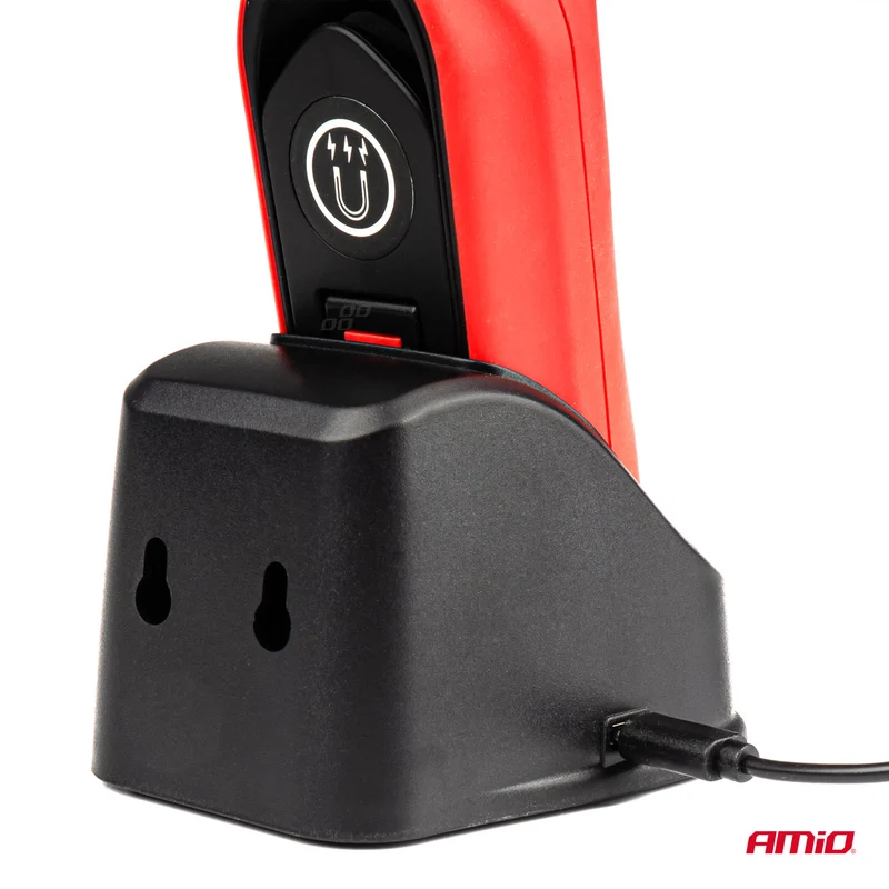 Torcia ricaricabile USB con stazione di ricarica