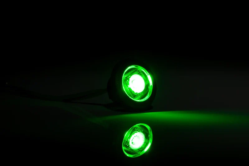 Lampada di indicatore rotonda a LED Bulls Eye con guarnizione piatta e curva