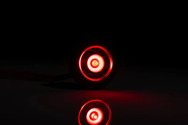 Lampada di indicatore rotonda a LED Bulls Eye con guarnizione piatta e curva