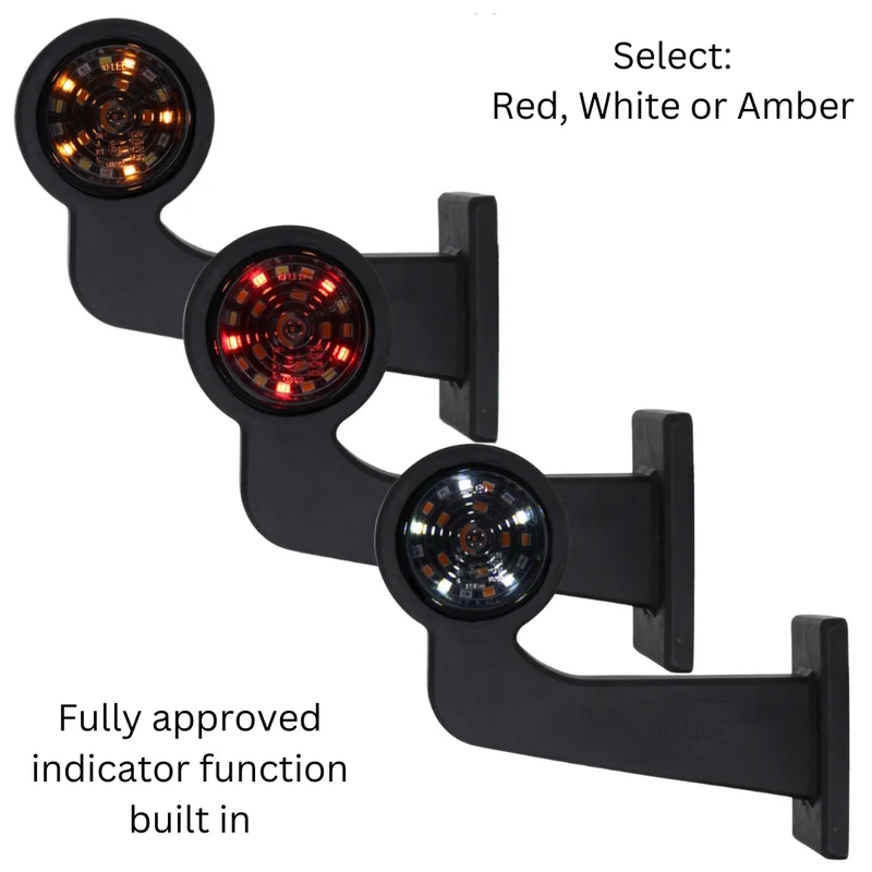 Luce di segnalazione a LED danese lunga affumicata / tricolore con funzione di indicatore