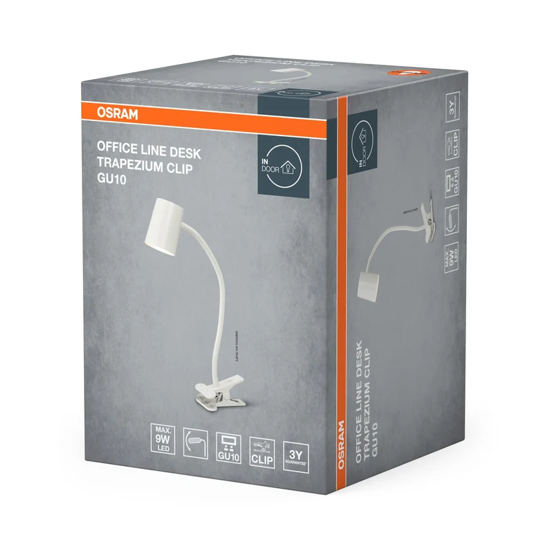 OSRAM Office Line Lampada da tavolo con braccio flessibile GU10 bianca