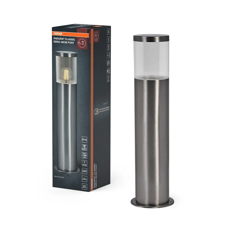 OSRAM ENDURA CLASSIC EBRO Lampada esterna, 49 cm, acciaio inox