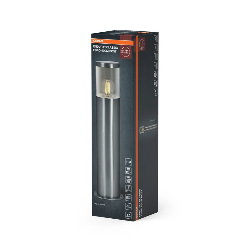 OSRAM ENDURA CLASSIC EBRO Lampada esterna, 49 cm, acciaio inox