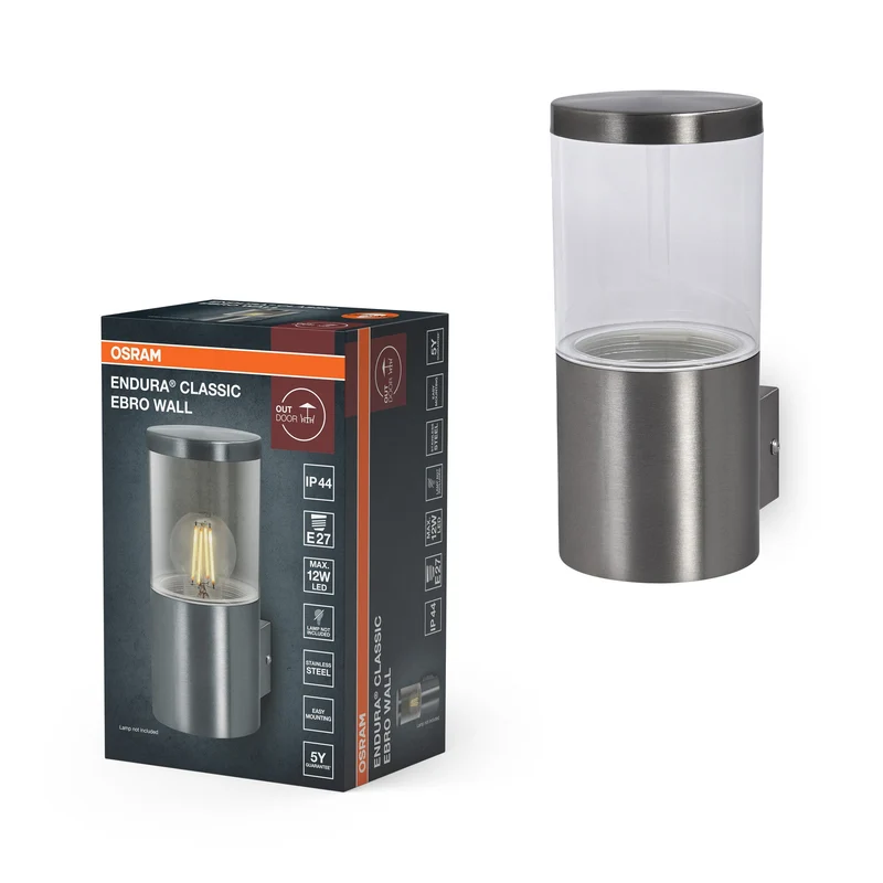 OSRAM ENDURA CLASSIC EBRO WALL Lampada esterna, acciaio inox