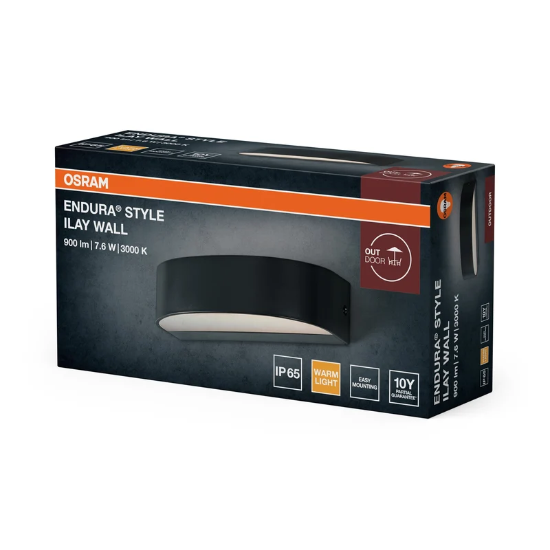 OSRAM ENDURA STYLE ILAY WALL Lampada esterna, 7,6W, 450lm