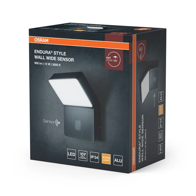 OSRAM ENDURA Style Wall Wide Lampada da parete LED con sensore