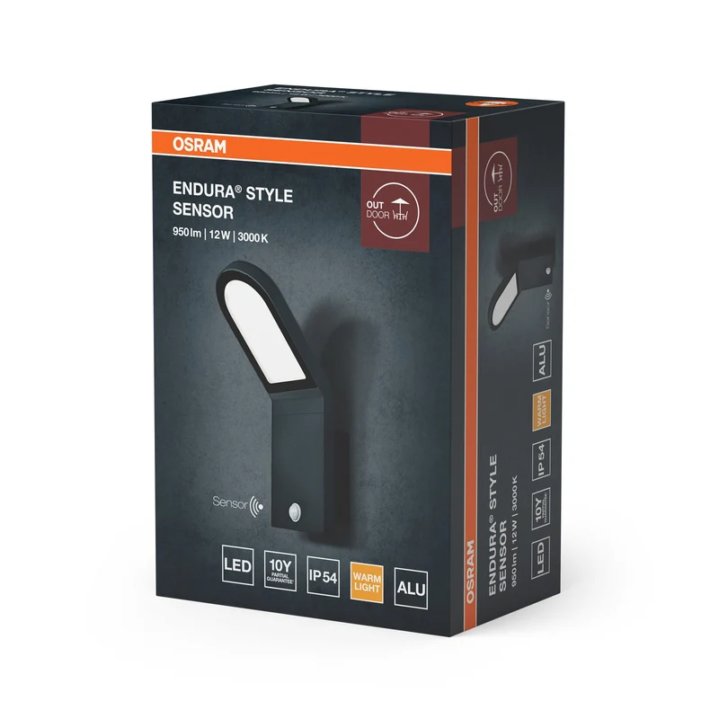 OSRAM ENDURA Style Lampada da parete LED per esterni con sensore