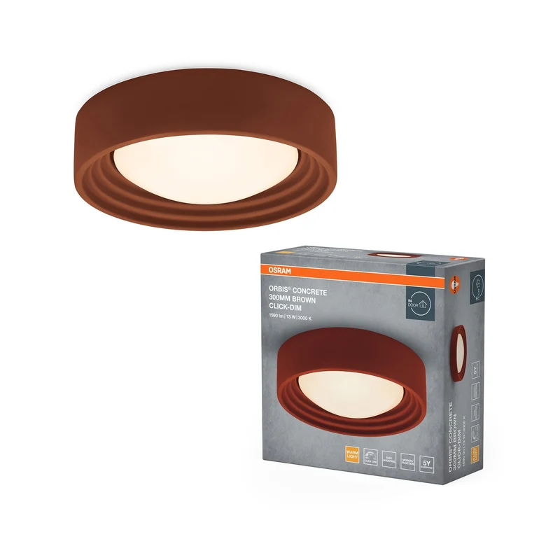 OSRAM ORBIS Concrete Lampada da soffitto 300mm 13W 800lm marrone