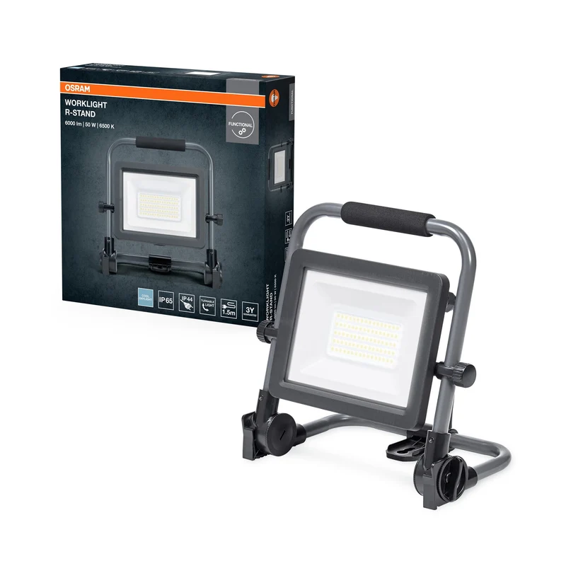 OSRAM VAL Lampada da lavoro LED di medie dimensioni, grigio/nero, 50W, 5750lm