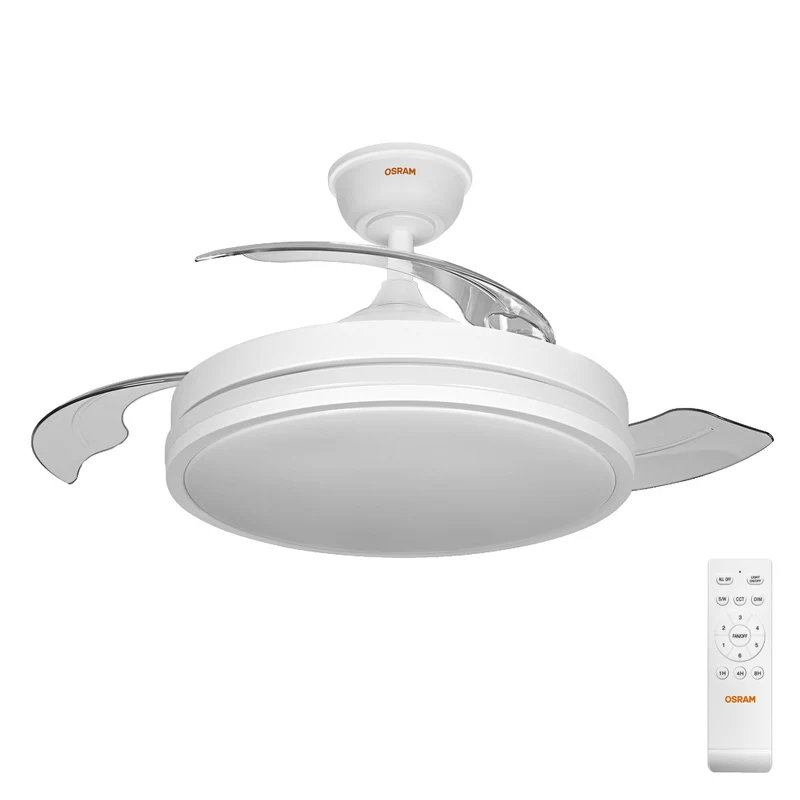 Ventilatore da soffitto LED OSRAM Coromuel, Bianco, 60W, 1065mm, 3000/4000/6500, CCT