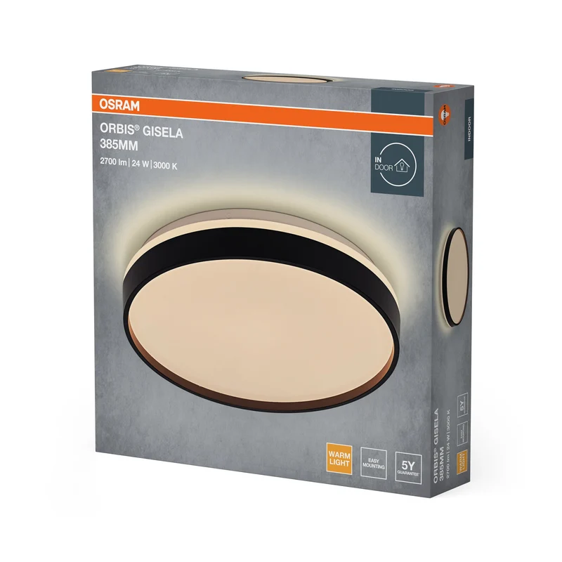 OSRAM Orbis Gisela 385 mm 24W 830 Nero
