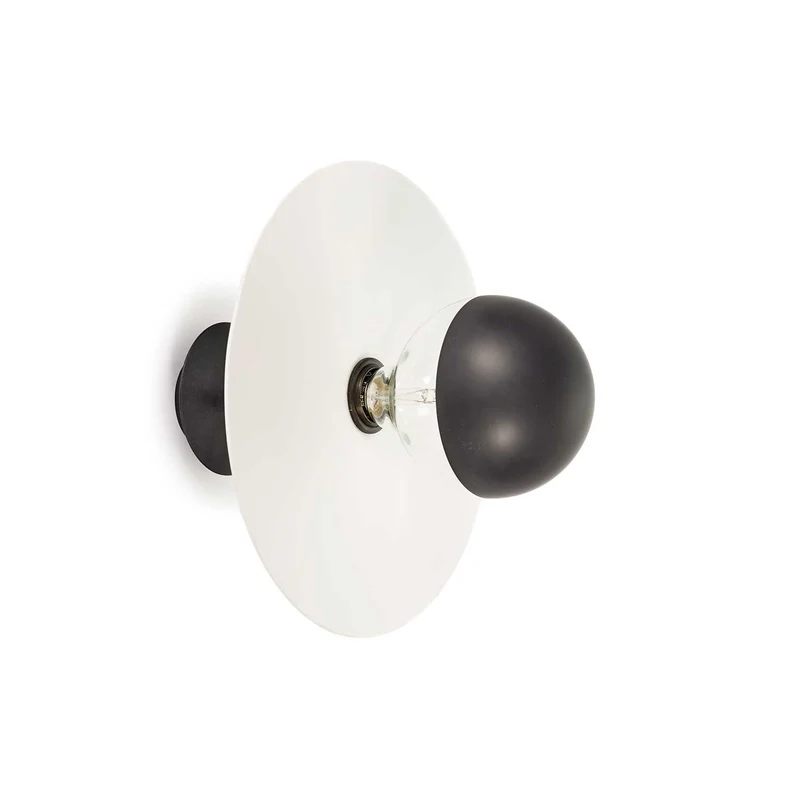 Eclipse 2 - Applique murale en acier et porcelaine, style minimaliste