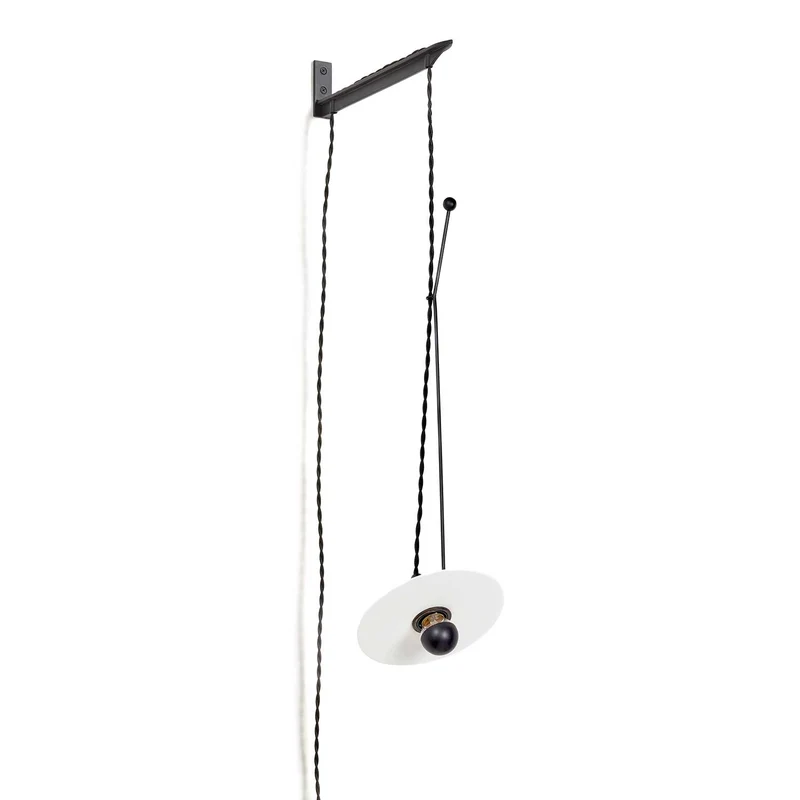 Luna 2 - Applique murale en acier et porcelaine, style minimaliste