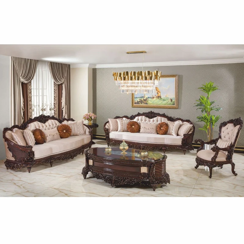 Casa Padrino Luxus Barock Couchtisch Dunkelbraun / Gold 180 cm - Prunkvoller Barockstil Wohnzimmertisch - Barock Wohnzimmer Möbel