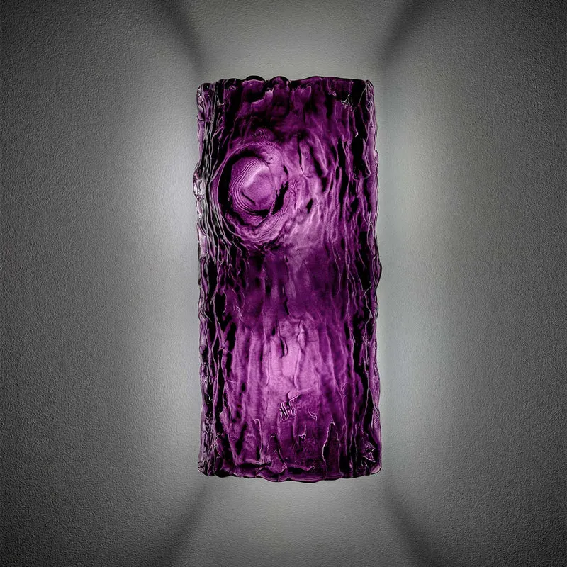 Oak 02 - Applique murale en verre et acier