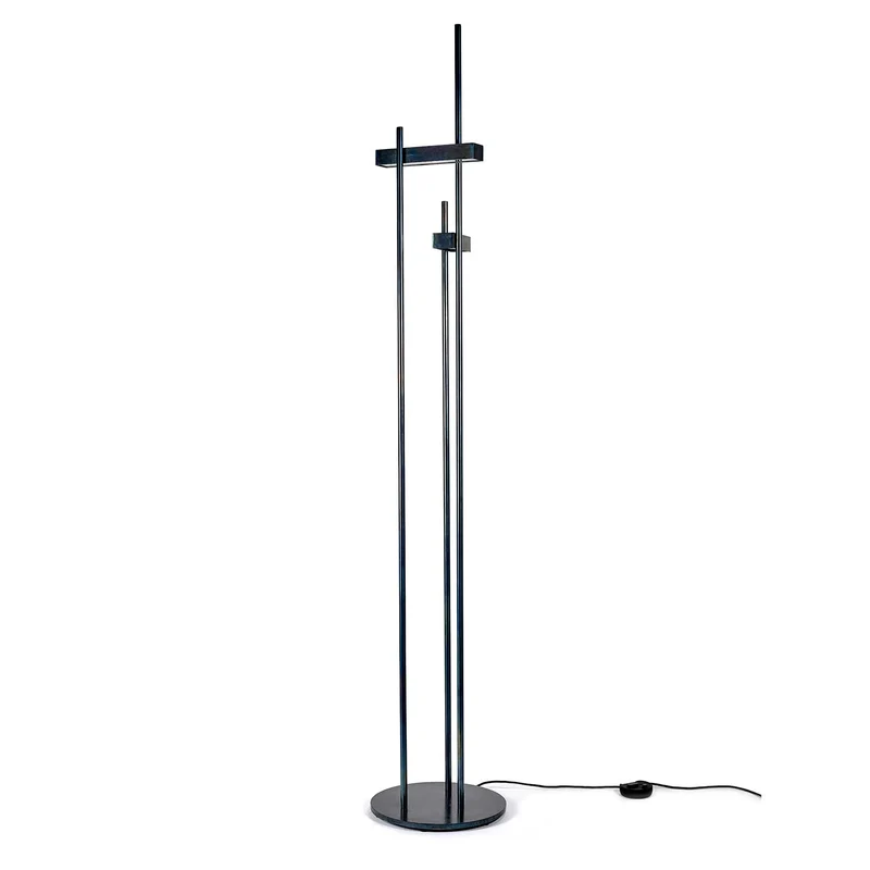 Sofisticato Nr.38 - Lampadaire LED en acier bleui, style industriel