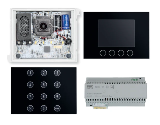 URMET 1783/733 - Kit base impianto video Digitale, Alpha, tastiera e display