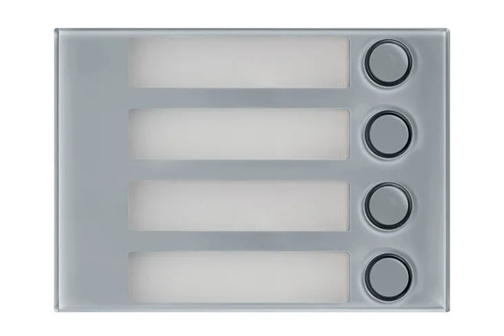 URMET 1168/14G - Frontalino Alpha 4 Pulsanti - Grigio