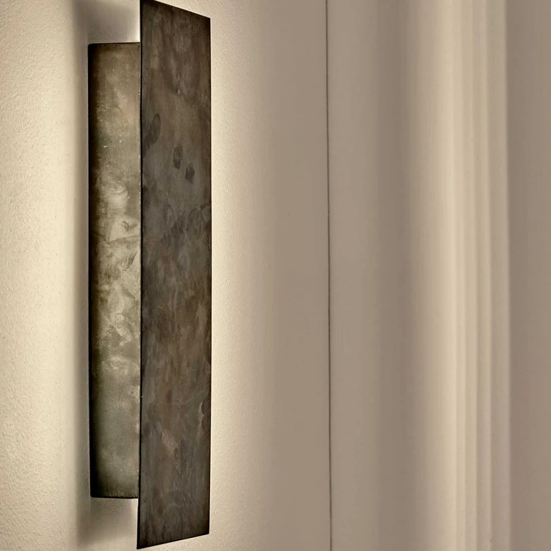 Sofisticato Nr.41 - Applique murale LED en acier bleui, style industriel