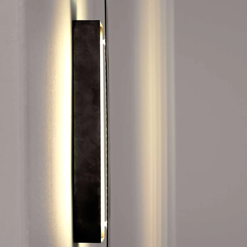 Sofisticato Nr.41 - Applique murale LED en acier bleui, style industriel