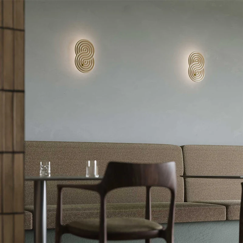 Rock Garden - Applique murale LED rétroéclairée en céramique, style contemporain