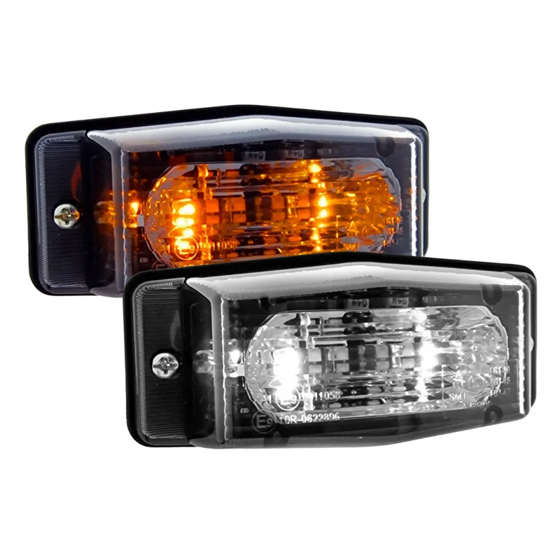 Lampada a LED a doppio bruciatore con lente fumé scura / doppio colore