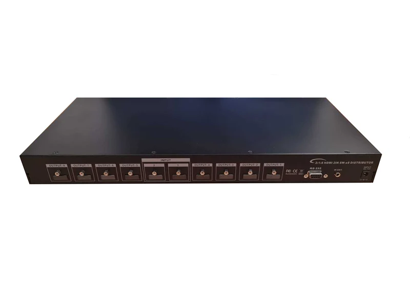Shinybow commutatore distributore HDMI con 2 entrate ed 8 uscite