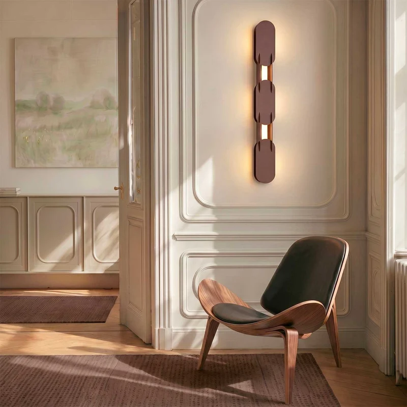 Alzir - Applique murale LED contemporaine en acier, 91 cm