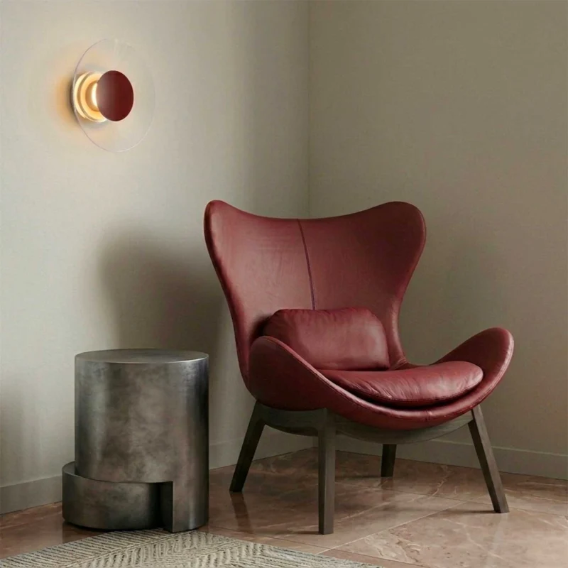 Lyre - Applique murale LED contemporaine en acier et verre