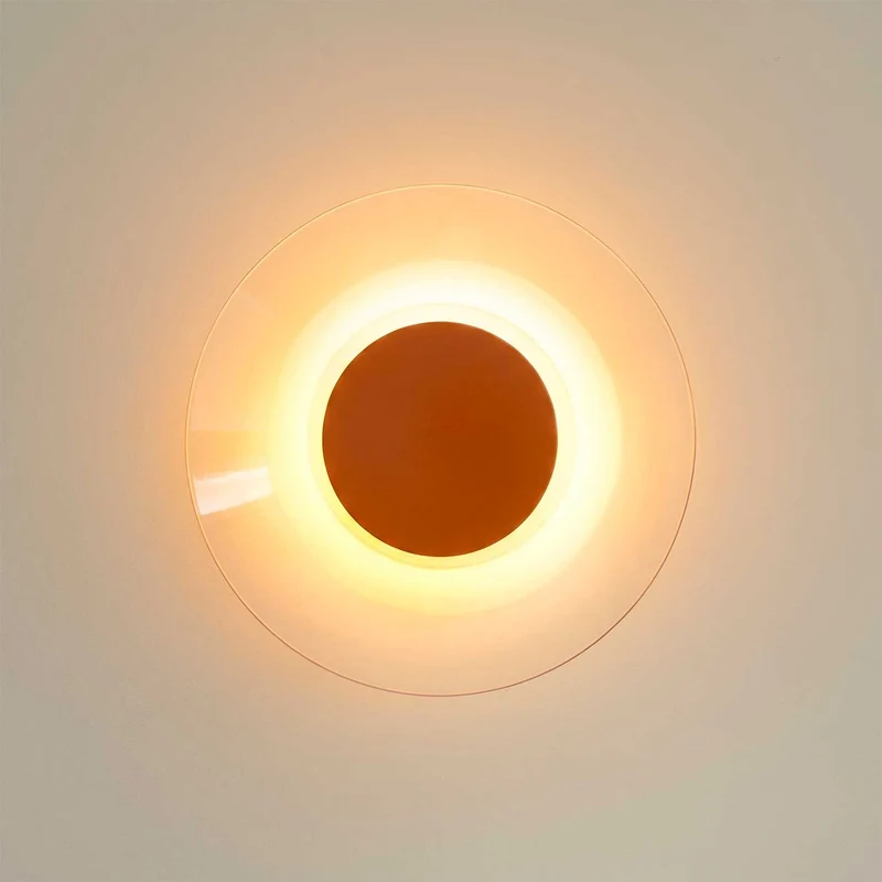 Lyre - Applique murale LED contemporaine en acier et verre