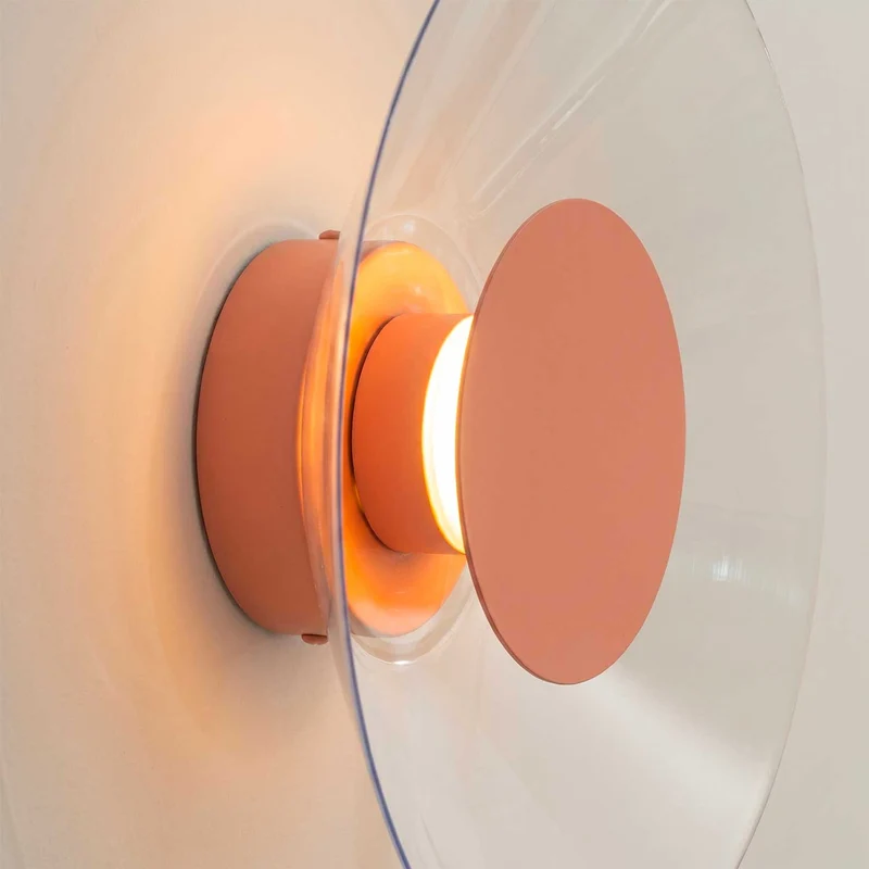 Lyre - Applique murale LED contemporaine en acier et verre