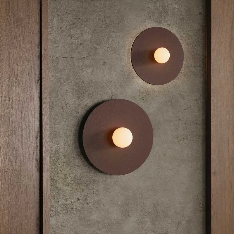 Revati - Applique murale contemporaine en acier et verre Ø 50 cm