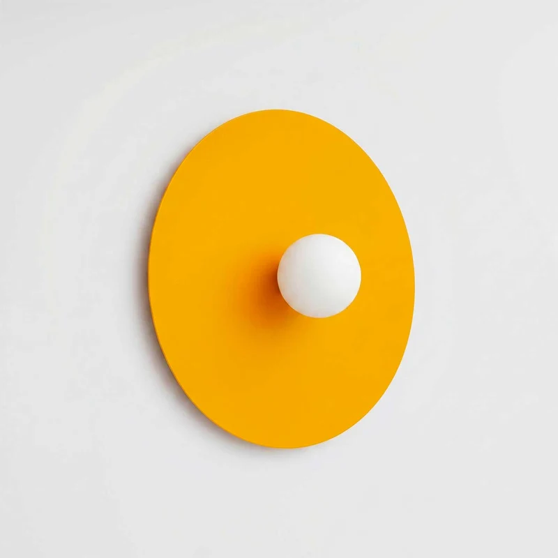 Revati - Applique murale contemporaine en acier et verre Ø 50 cm