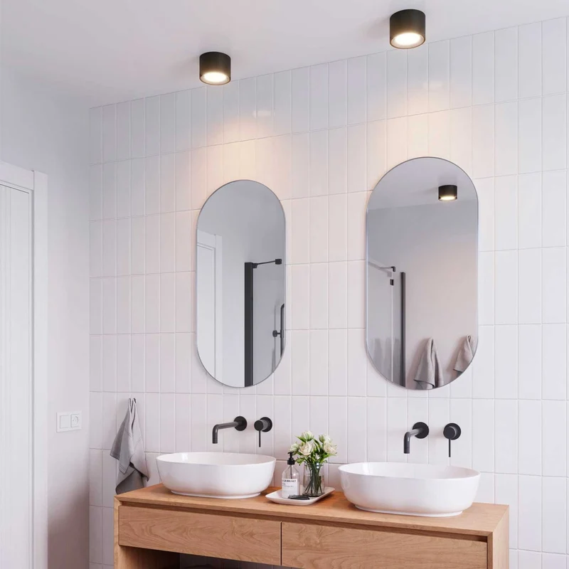 Landon - Spot en saillie LED étanche IP44 en acier, style moderne