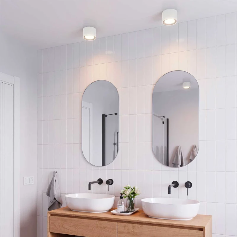 Landon - Spot en saillie LED étanche IP44 en acier, style moderne