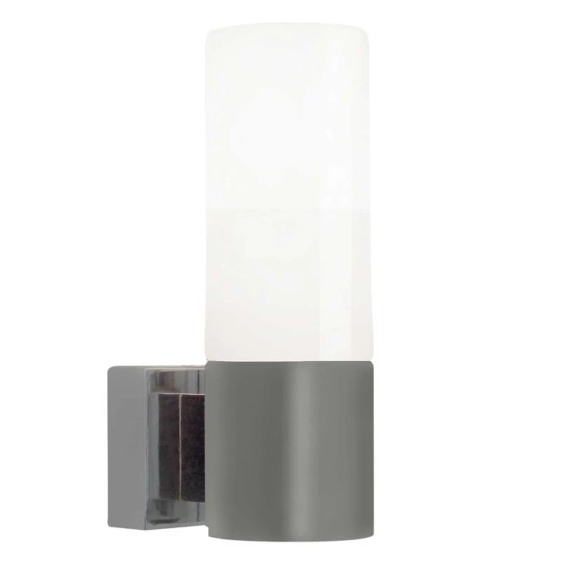 Tangens - Applique murale pour salle de bain en acier et verre, style moderne