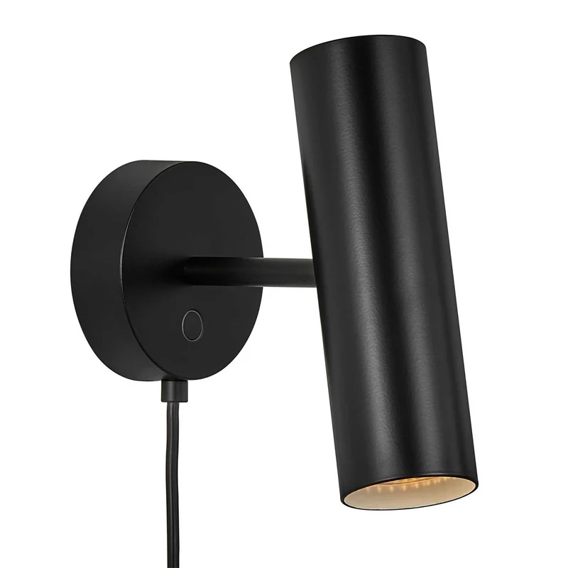 Mib - Applique murale liseuse orientable en acier, style minimaliste