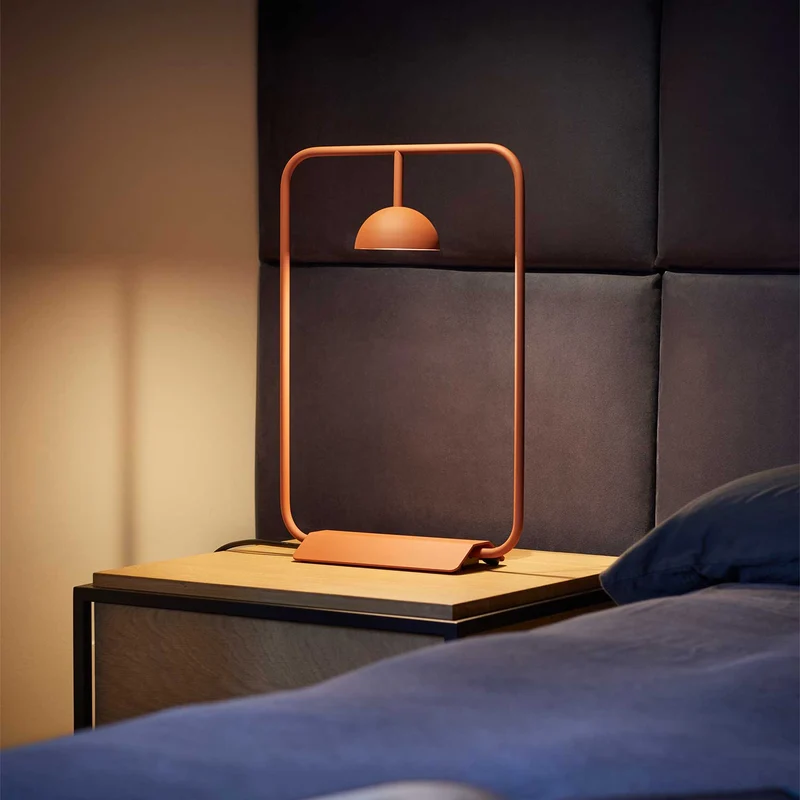 Cupolina - Lampe à poser LED en acier, style minimaliste, H 45 cm