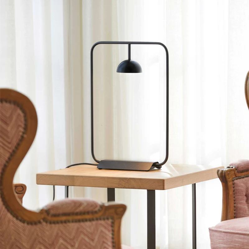 Cupolina - Lampe à poser LED en acier, style minimaliste, H 45 cm