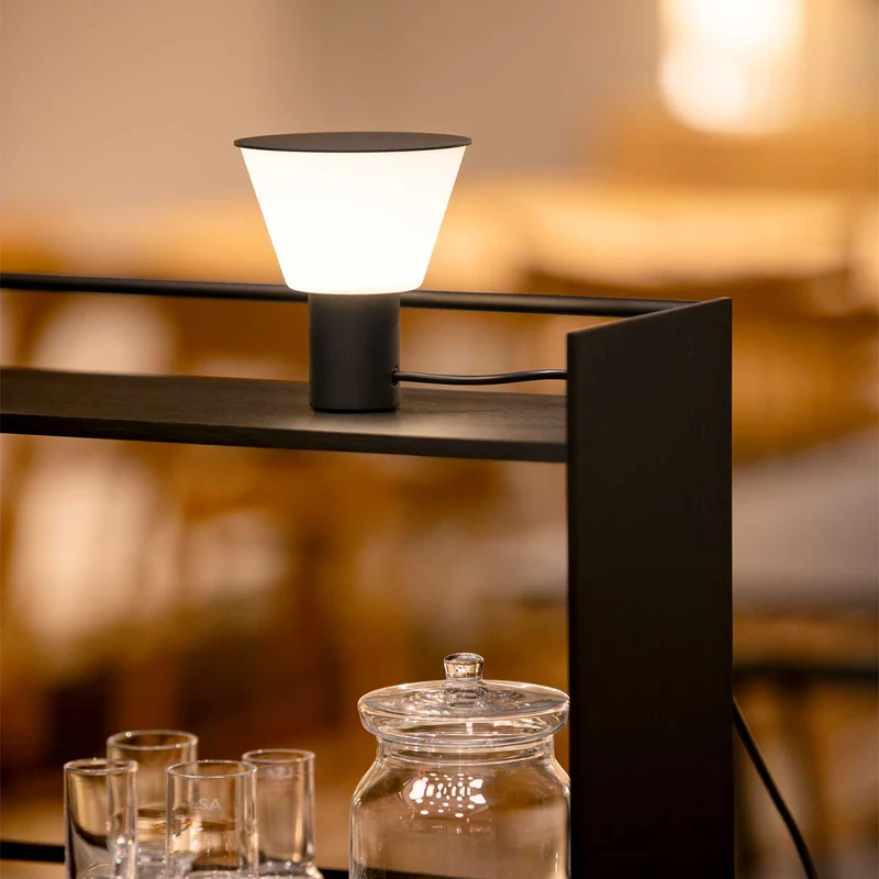 Belt - Lampe à poser LED en acier, style minimaliste, H 13 cm