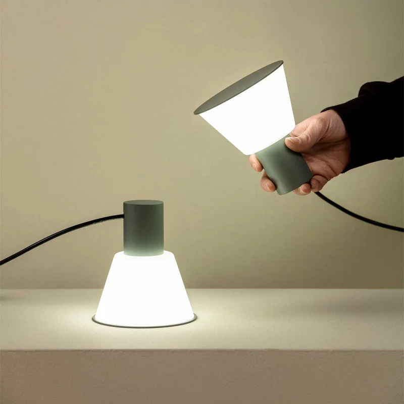 Belt - Lampe à poser LED en acier, style minimaliste, H 13 cm