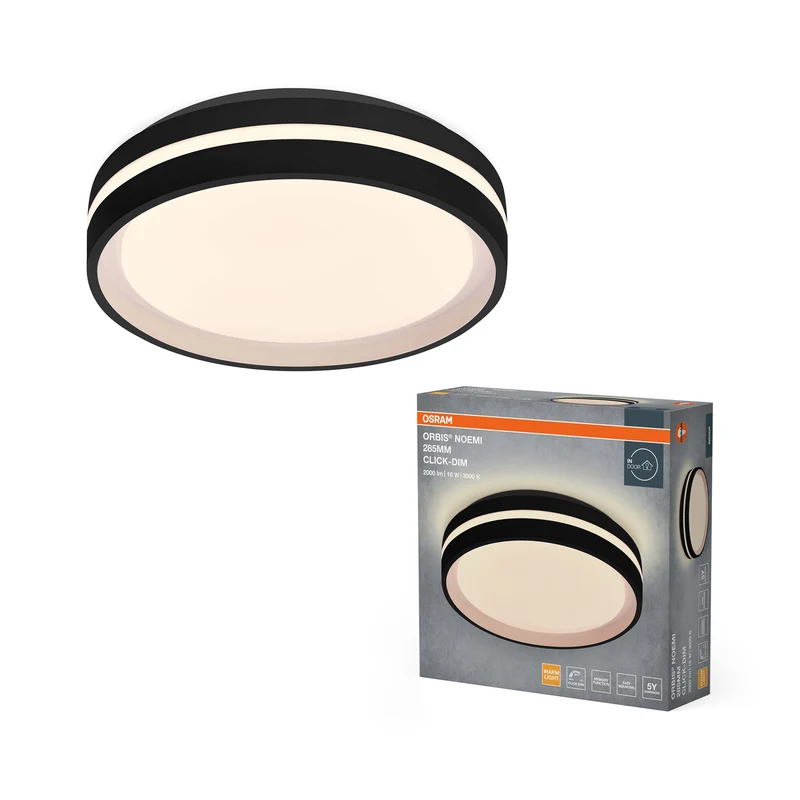 OSRAM Orbis Noemi 285 mm 16W 830 Click dimmerabile Nero