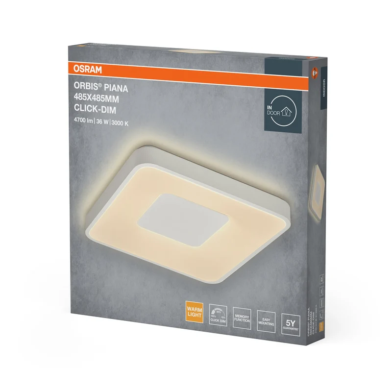 OSRAM Orbis Piana 485x485 mm 36W 830 Click dimmerabile Bianco