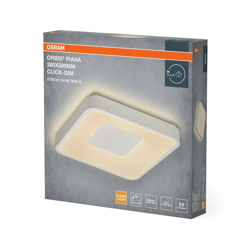 OSRAM Orbis Piana 380x380 mm 24W 830 Click dimmerabile Bianco