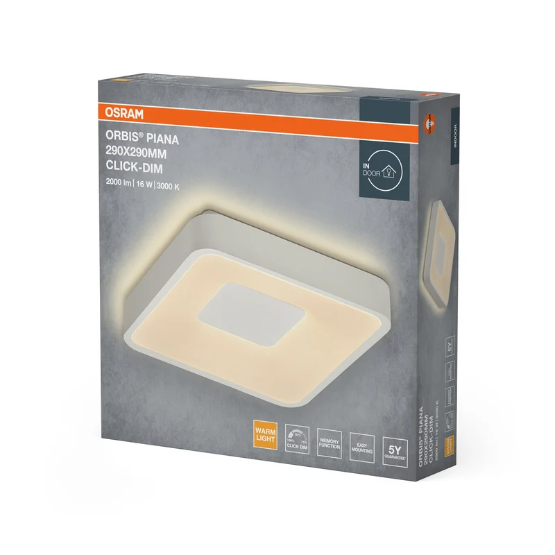 OSRAM Orbis Piana 290x290 mm 16W 830 Click dimmerabile Bianco