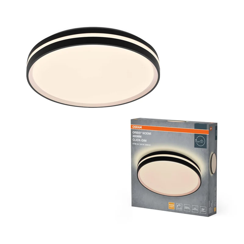 OSRAM Orbis Noemi 480 mm 36W 830 Click dimmerabile Nero