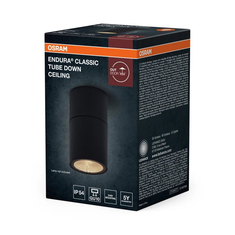 OSRAM ENDURA® Classic Tube Down C Applique da esterno GU10 IP54 Grigio scuro