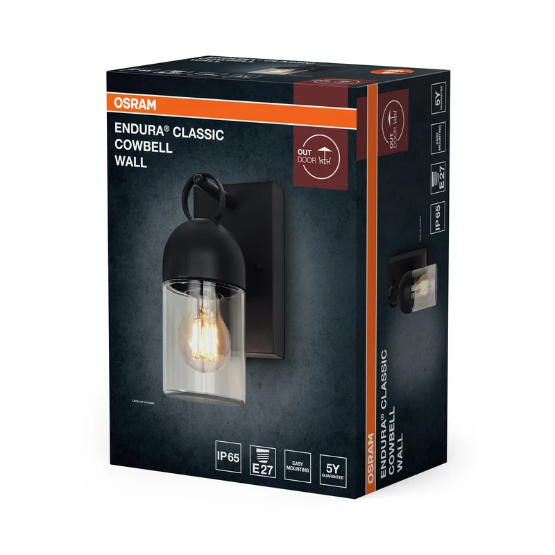 OSRAM ENDURA® Classic Cowbell Applique da esterno IP65 E27 Grigio scuro